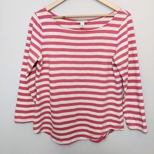 Banana Republic Striped 3/4 Sleeve Top
